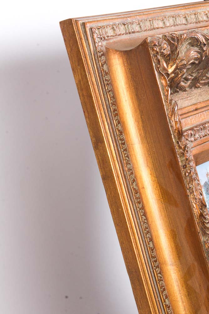 Bernett Oil Painting on Canvas Parisian Street Scene