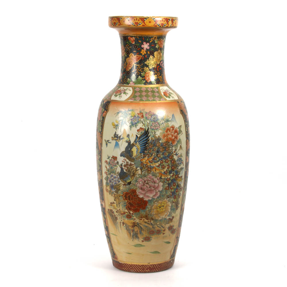 Chinese Satsuma Style Ceramic Vase