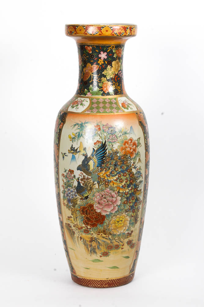 Chinese Satsuma Style Ceramic Vase