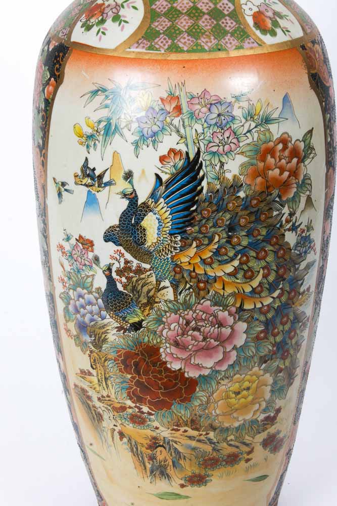 Chinese Satsuma Style Ceramic Vase