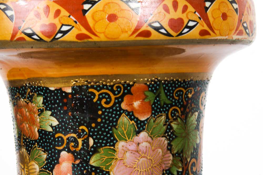 Chinese Satsuma Style Ceramic Vase