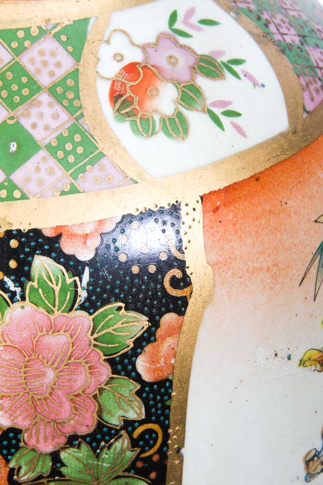 Chinese Satsuma Style Ceramic Vase