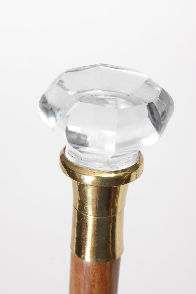 Walking Cane Assortment in Gold-Toned Umbrella Stand