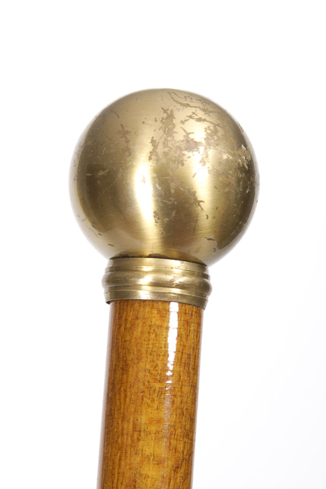 Walking Cane Assortment in Gold-Toned Umbrella Stand