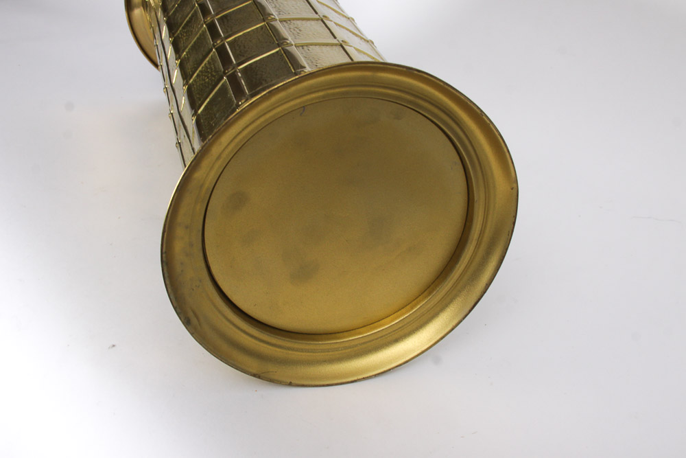 Walking Cane Assortment in Gold-Toned Umbrella Stand