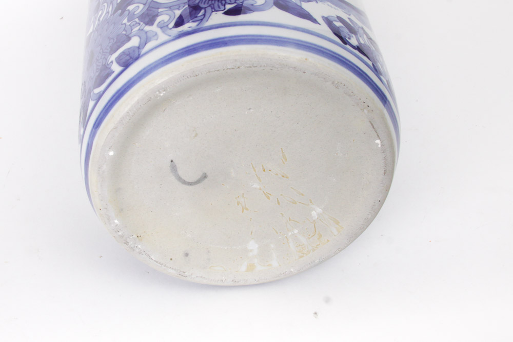 Animal Head Canes in an Umbrella Stand