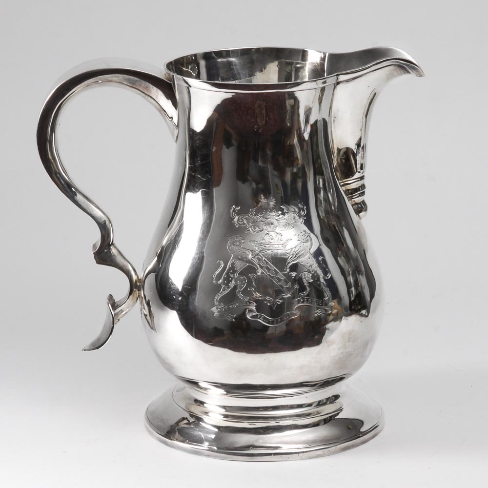 Antique George III Sterling Silver Armorial Pitcher