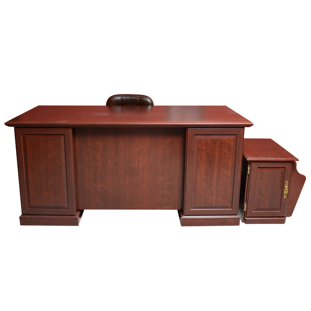 Cherry Wood Office Desk and Chair