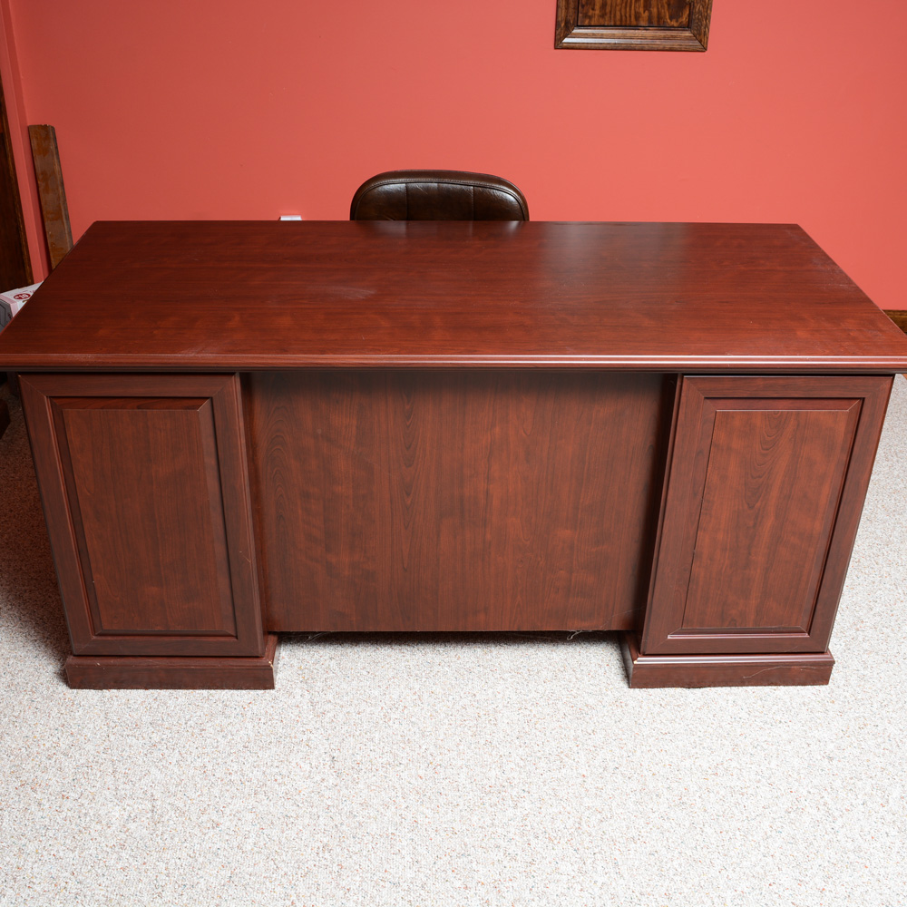 Cherry Wood Office Desk and Chair