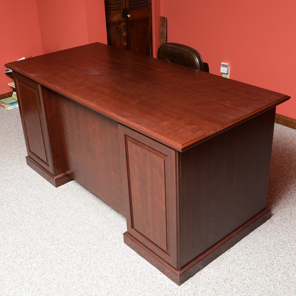 Cherry Wood Office Desk and Chair