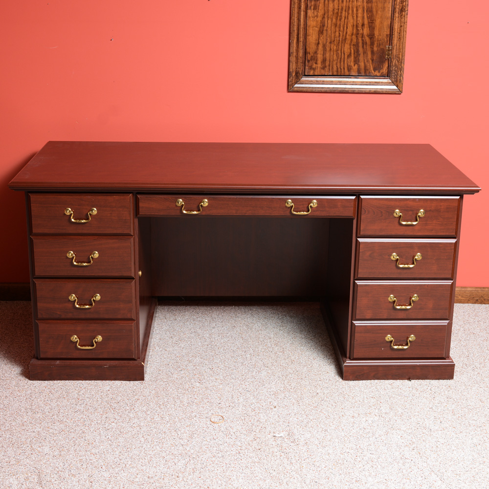 Cherry Wood Office Desk and Chair