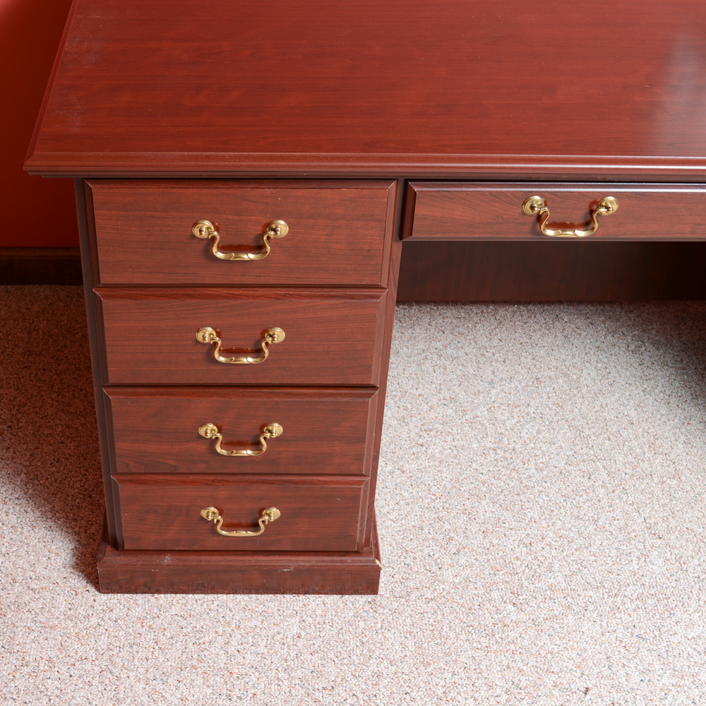 Cherry Wood Office Desk and Chair