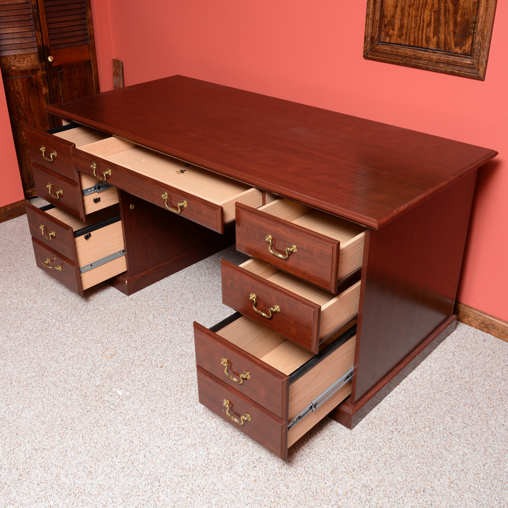 Cherry Wood Office Desk and Chair