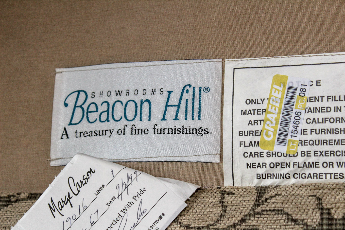 Beacon Hill Overstuffed Chair and a Half with Ottoman