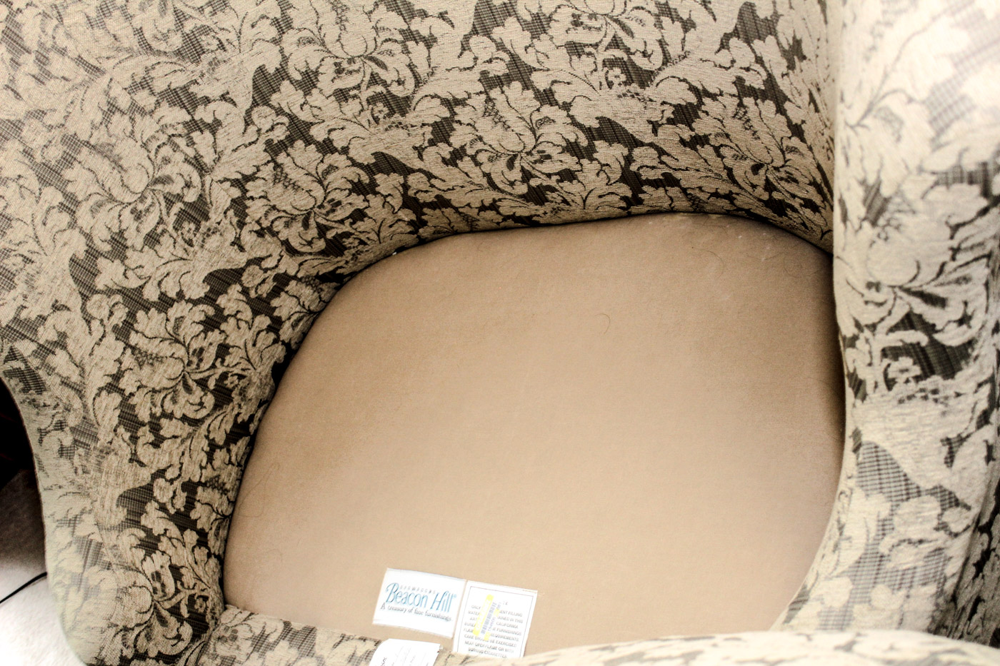 Beacon Hill Overstuffed Chair and a Half with Ottoman