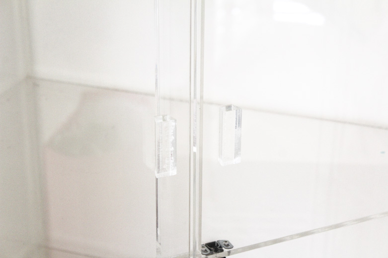 Mid-Century Clear Corner Curio Cabinet