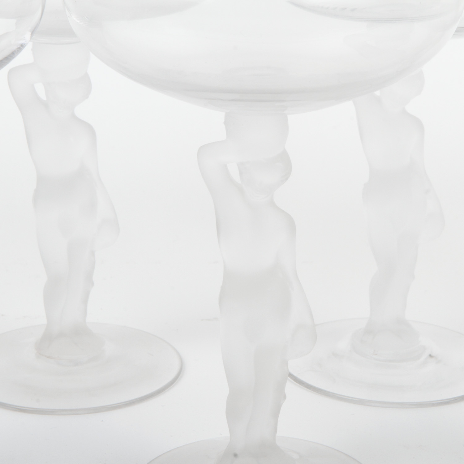 Bayel "Bacchante" Crystal Figural Coupes