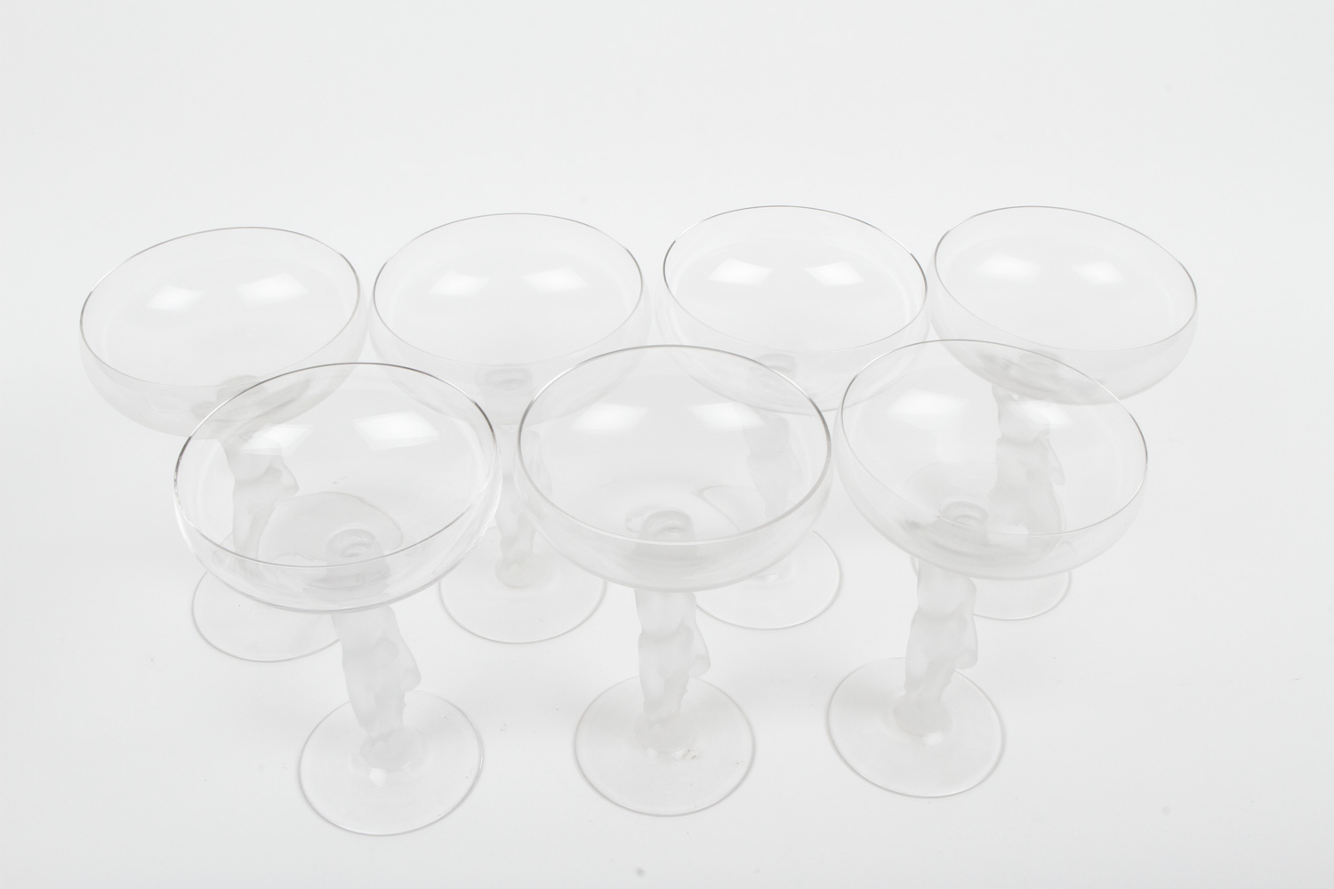Bayel "Bacchante" Crystal Figural Coupes