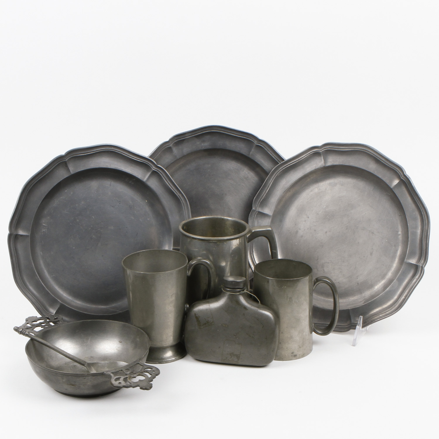 Collection of Pewter Tableware