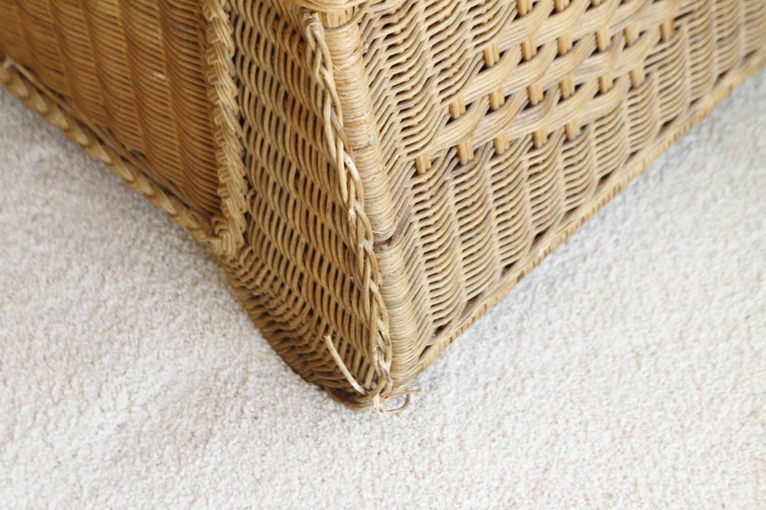 Wicker Bench with Cushion