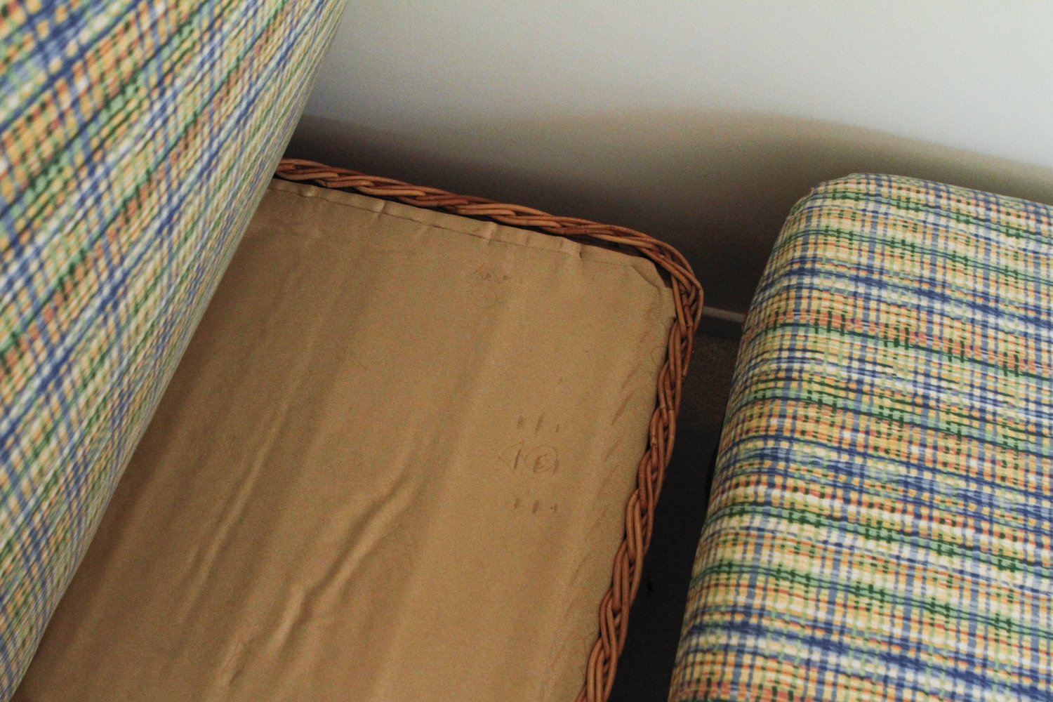 Contemporary Wicker Chair With Ottoman