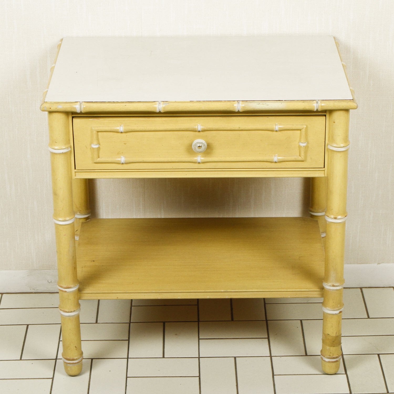 Vintage Rattan Accent Table