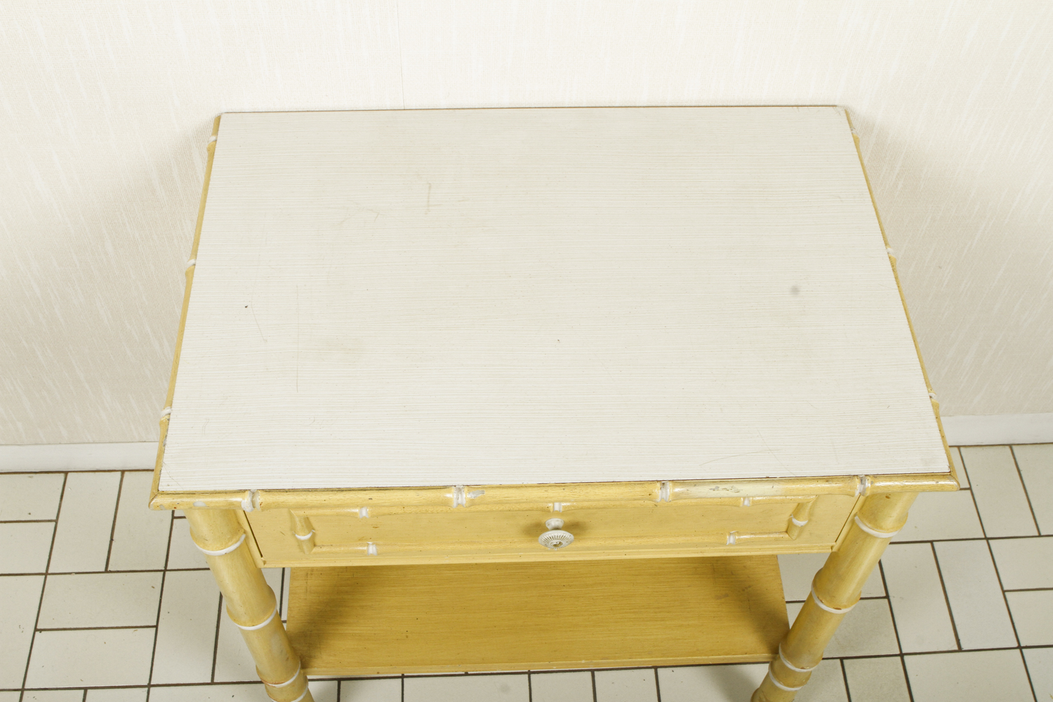 Vintage Rattan Accent Table