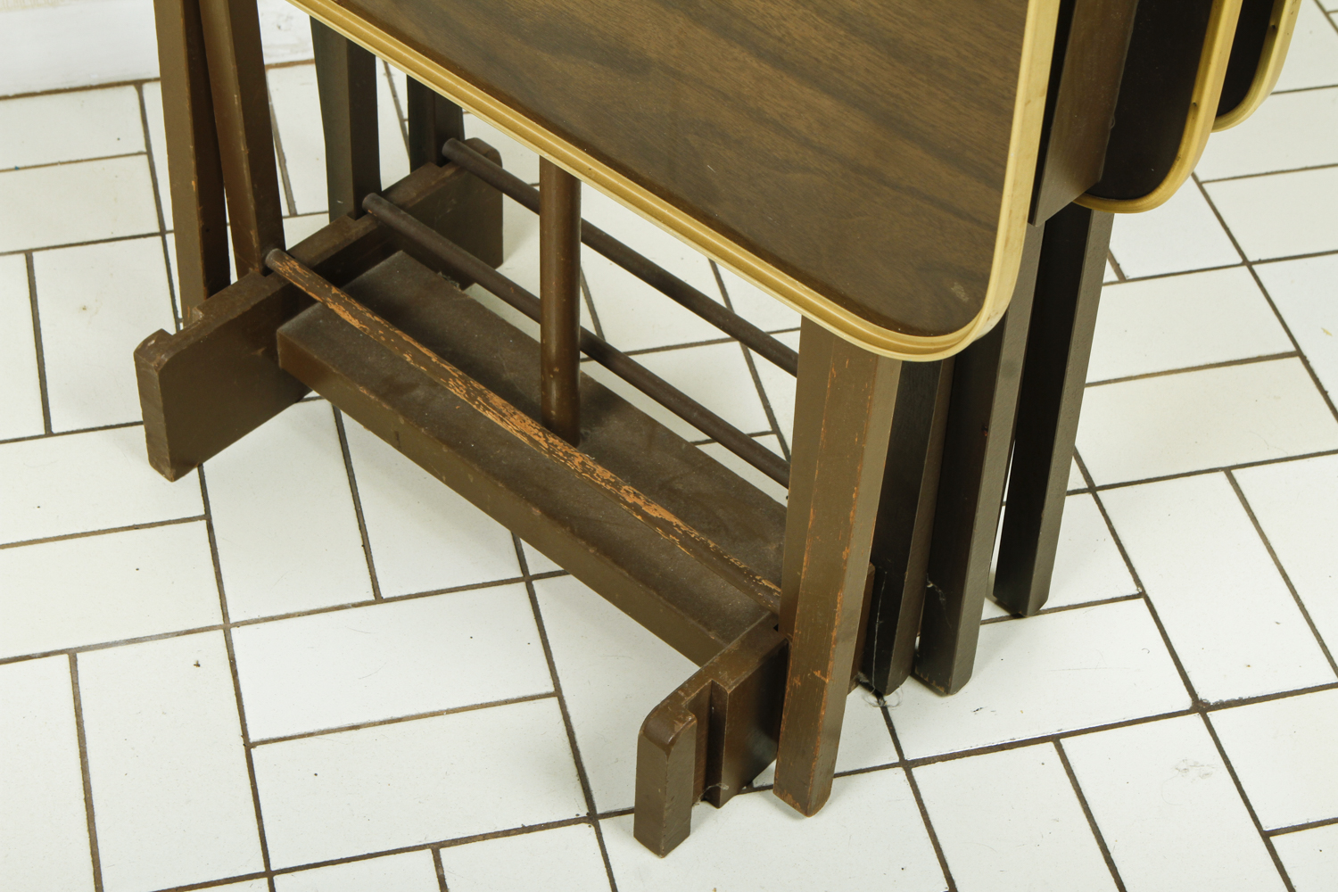 Vintage TV Tray Tables with Stand