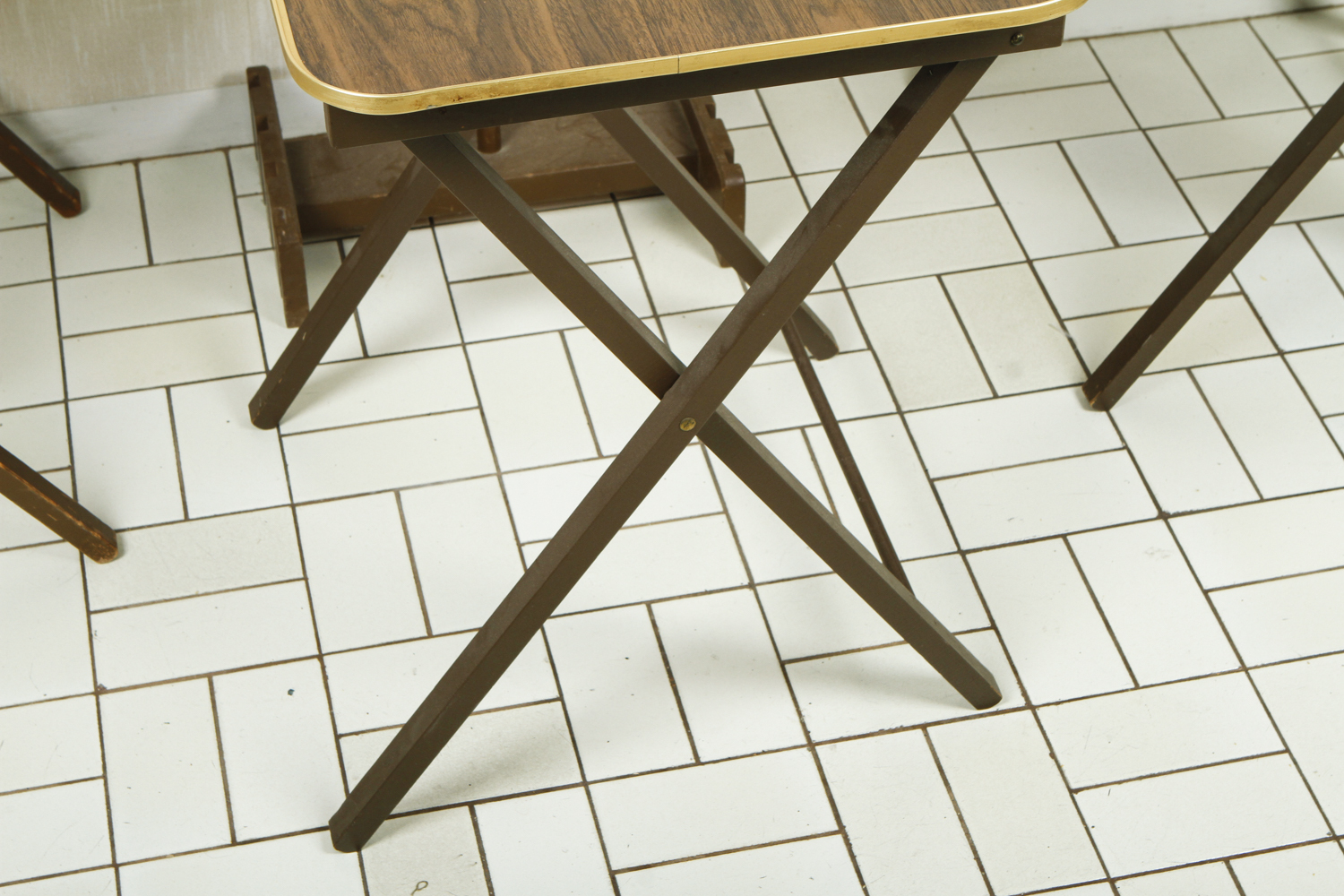 Vintage TV Tray Tables with Stand