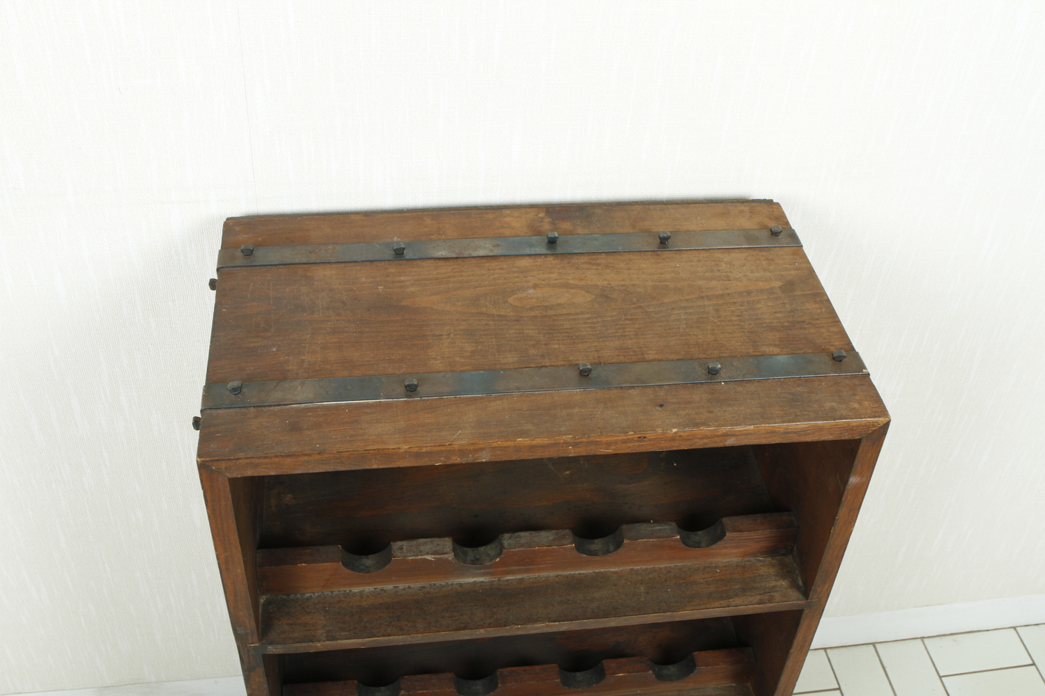 Arts and Crafts Style Oak Wine Rack