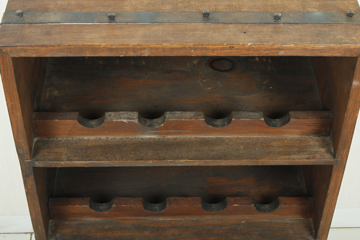 Arts and Crafts Style Oak Wine Rack