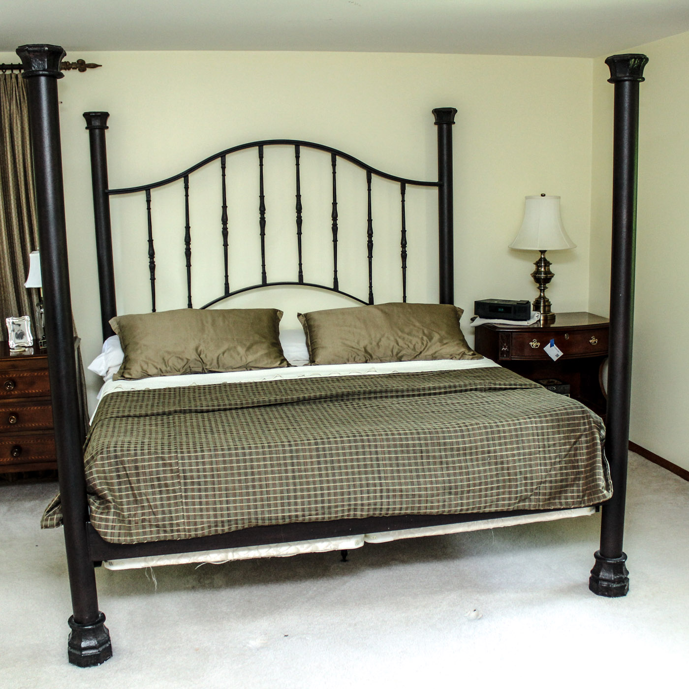 Cast Iron California King Canopy Bed Frame