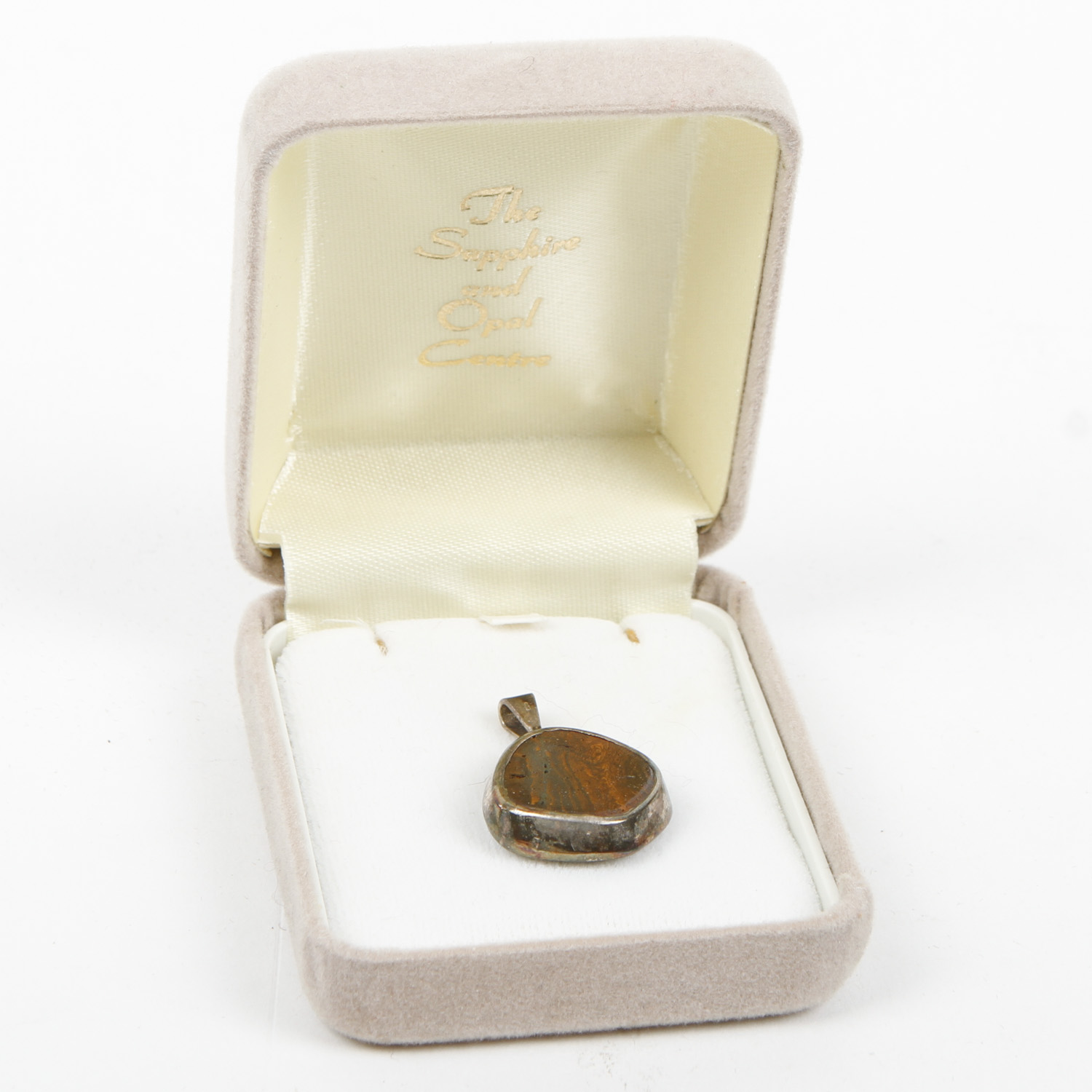 Sterling Silver and Boulder Opal Double Sided Pendant