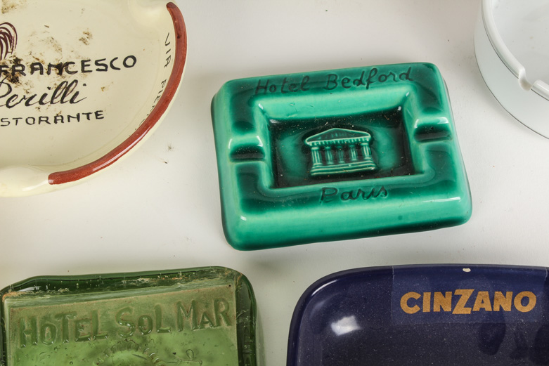 Collection of Vintage Advertising and California Pottery Ashtrays