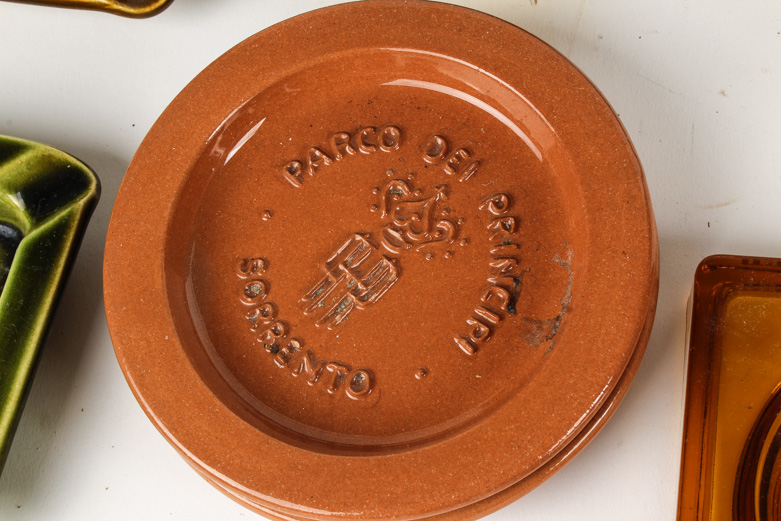 Collection of Vintage Advertising and California Pottery Ashtrays