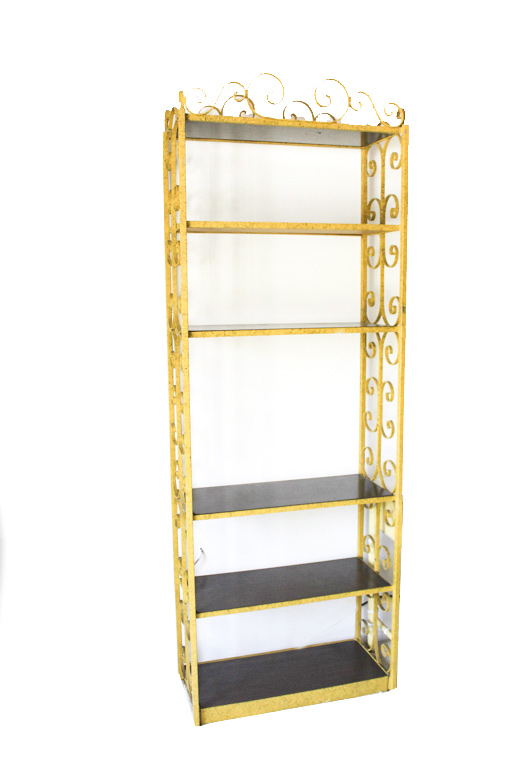 Yellow Standing Metal Shelf Units