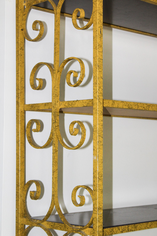 Yellow Standing Metal Shelf Units