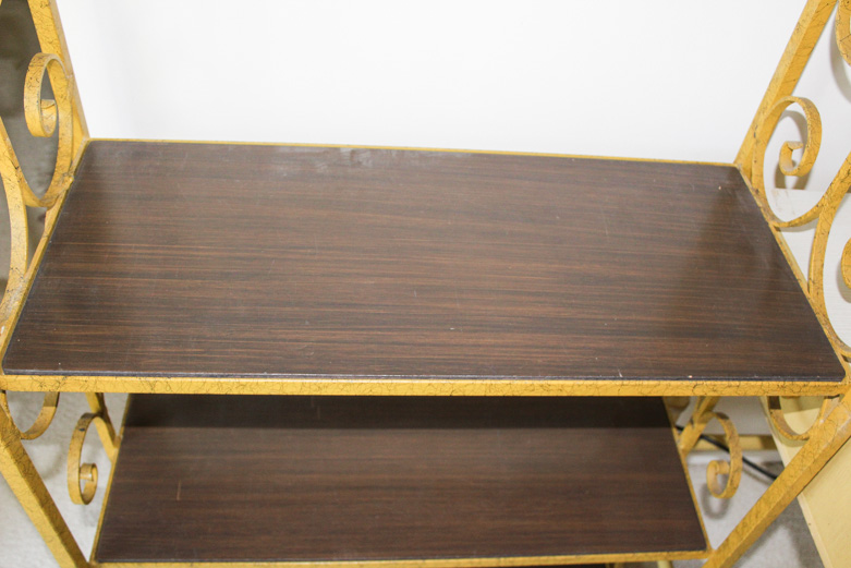 Yellow Standing Metal Shelf Units