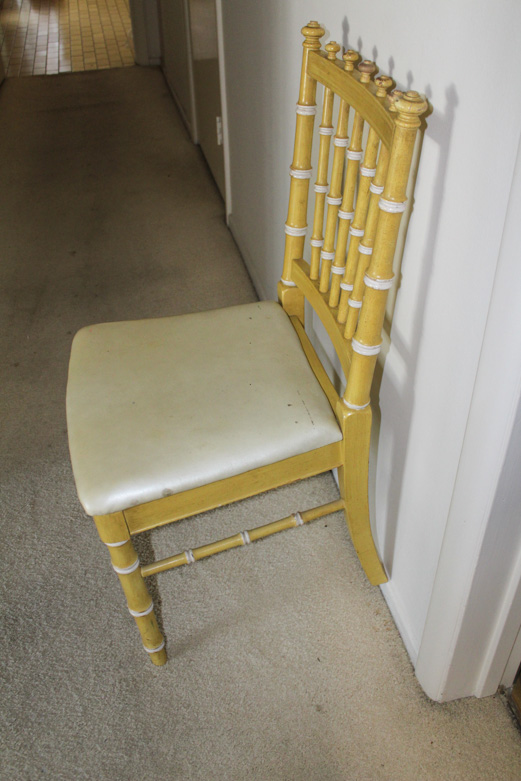 Vintage Rattan Desk With Chair