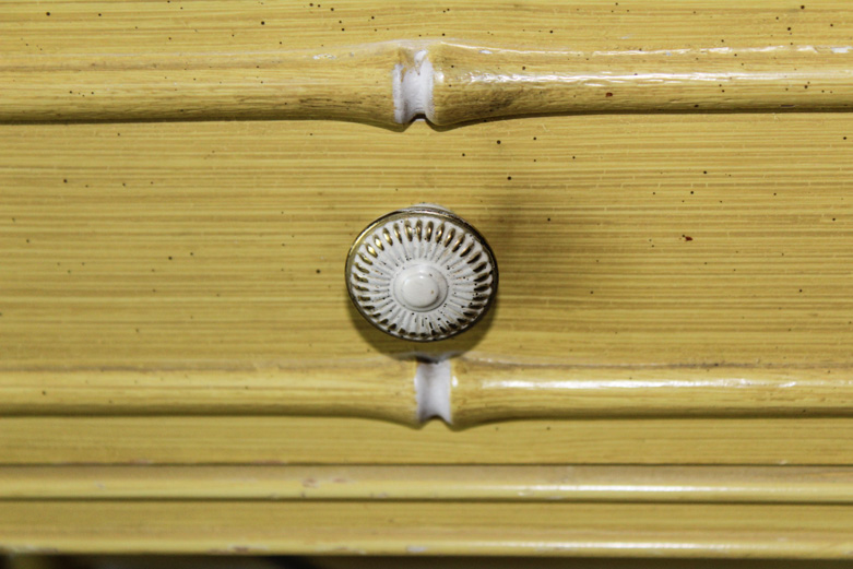Vintage Rattan Desk With Chair