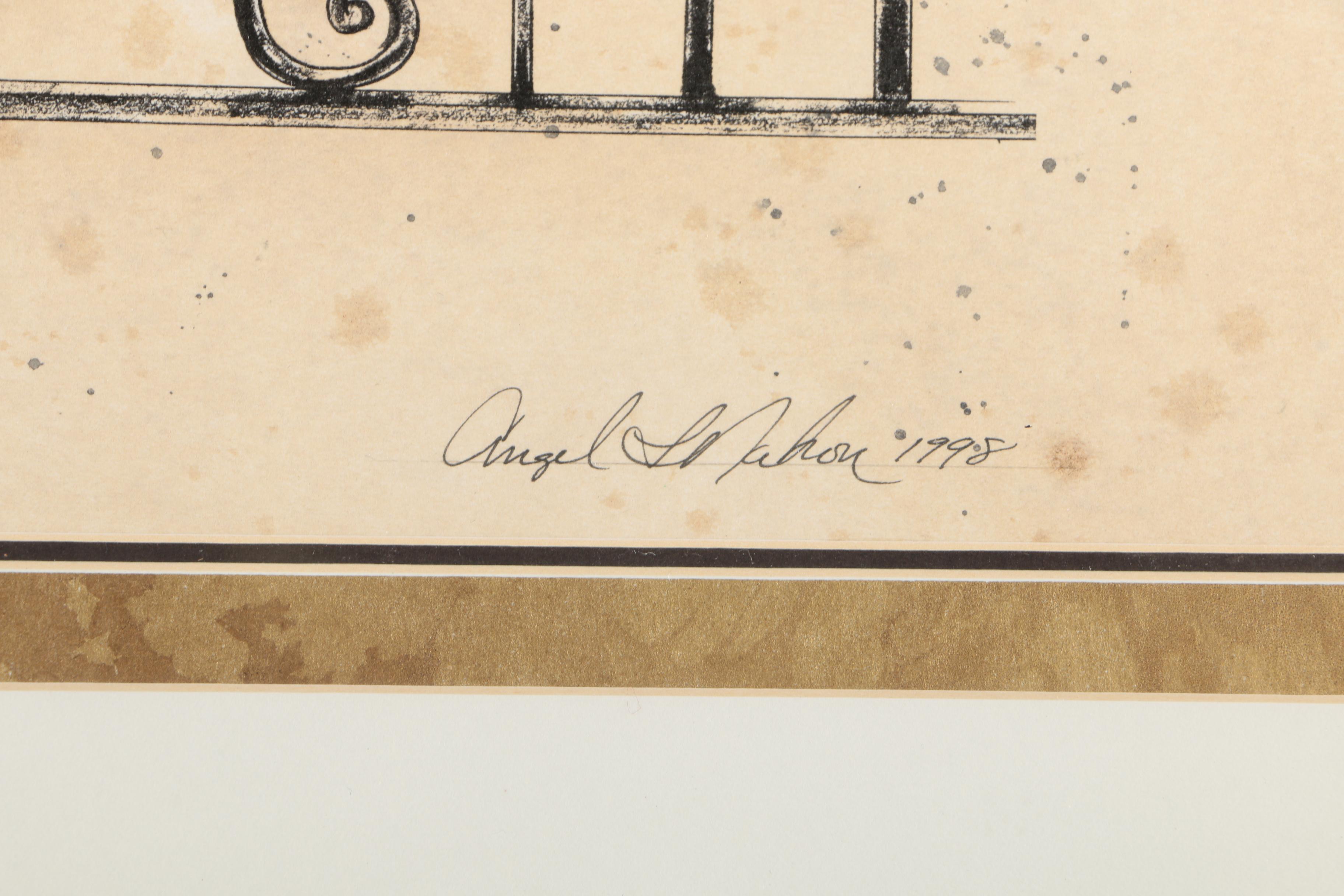 Lithograph "Wrought Iron Hansom Grille, France, 17th Century"