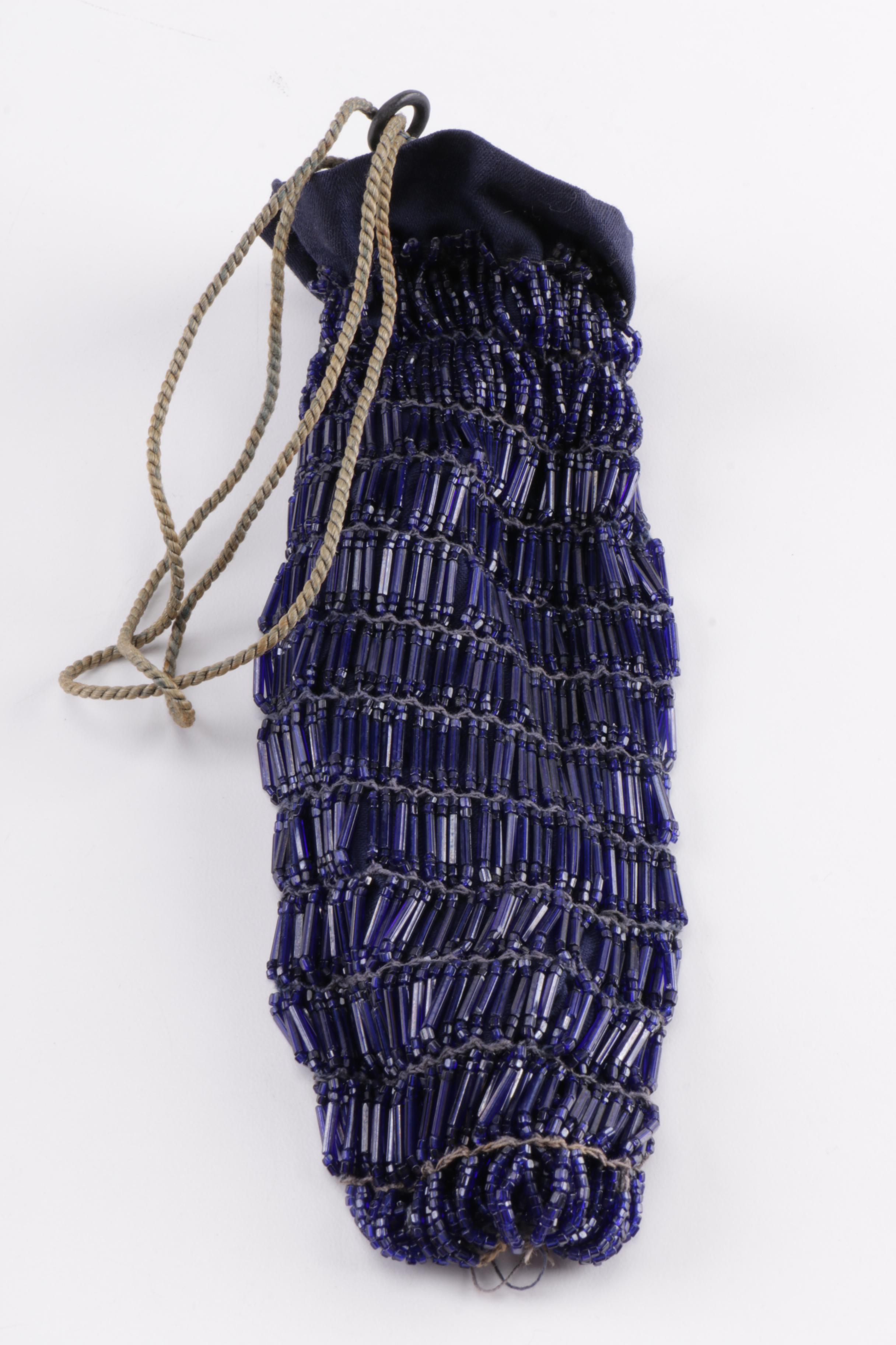 Vintage Beaded Bags and a Crocheted Bag With Shells