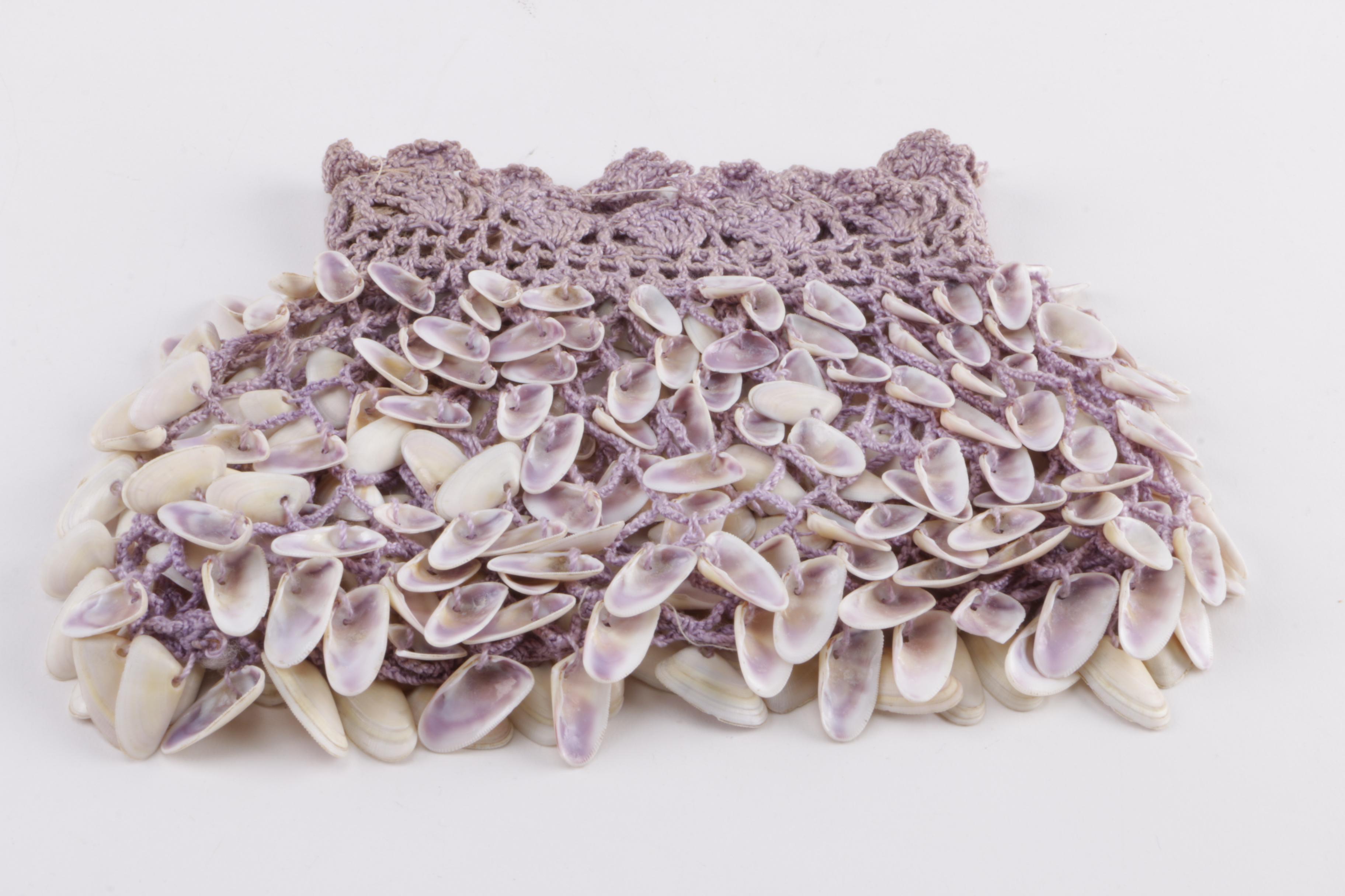 Vintage Beaded Bags and a Crocheted Bag With Shells