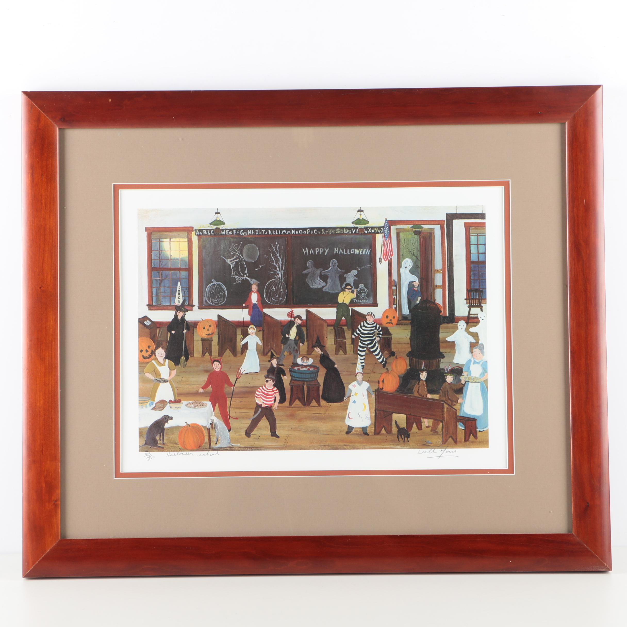 Will Moses Limited Edition Giclee on Paper "Halloween School"