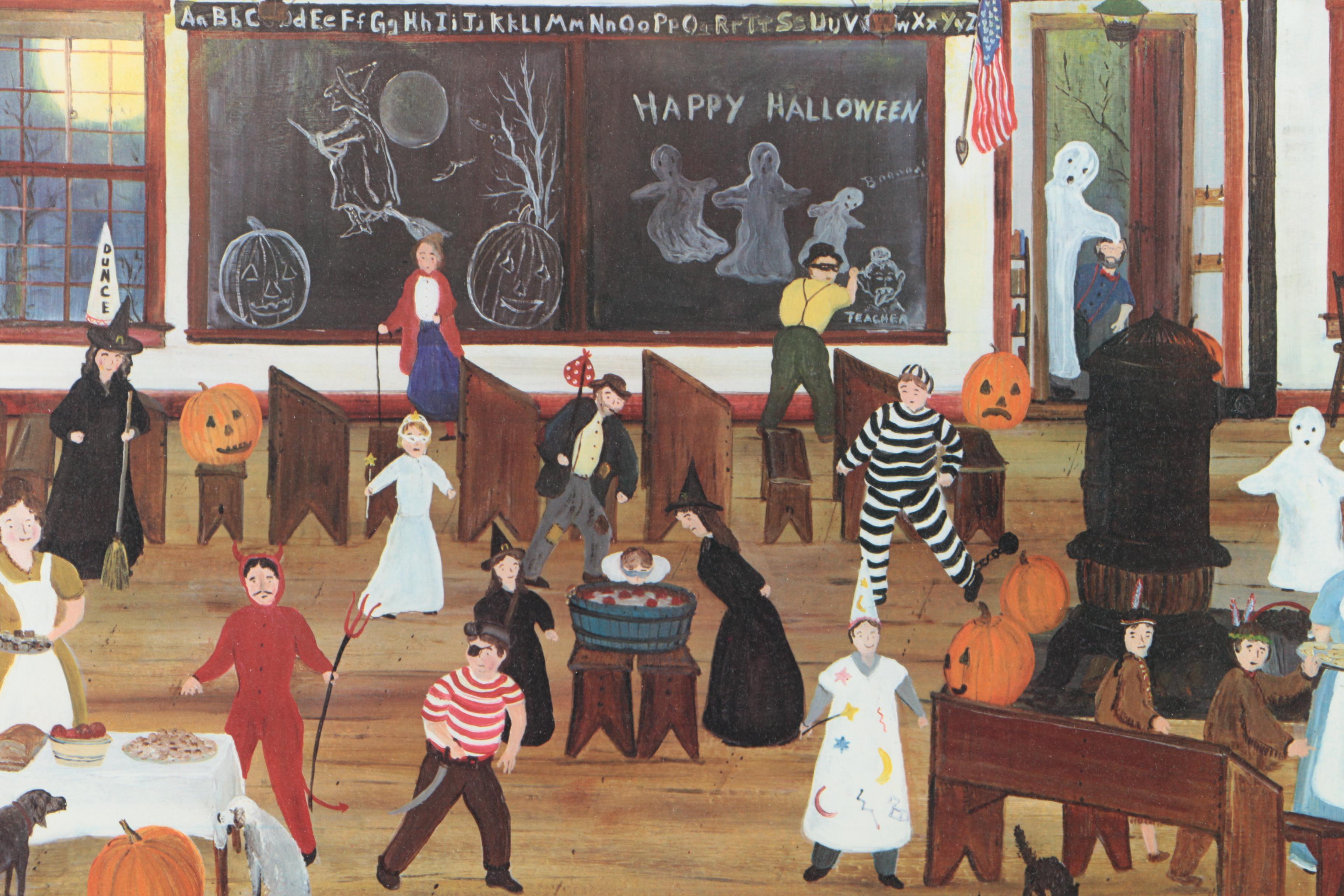 Will Moses Limited Edition Giclee on Paper "Halloween School"