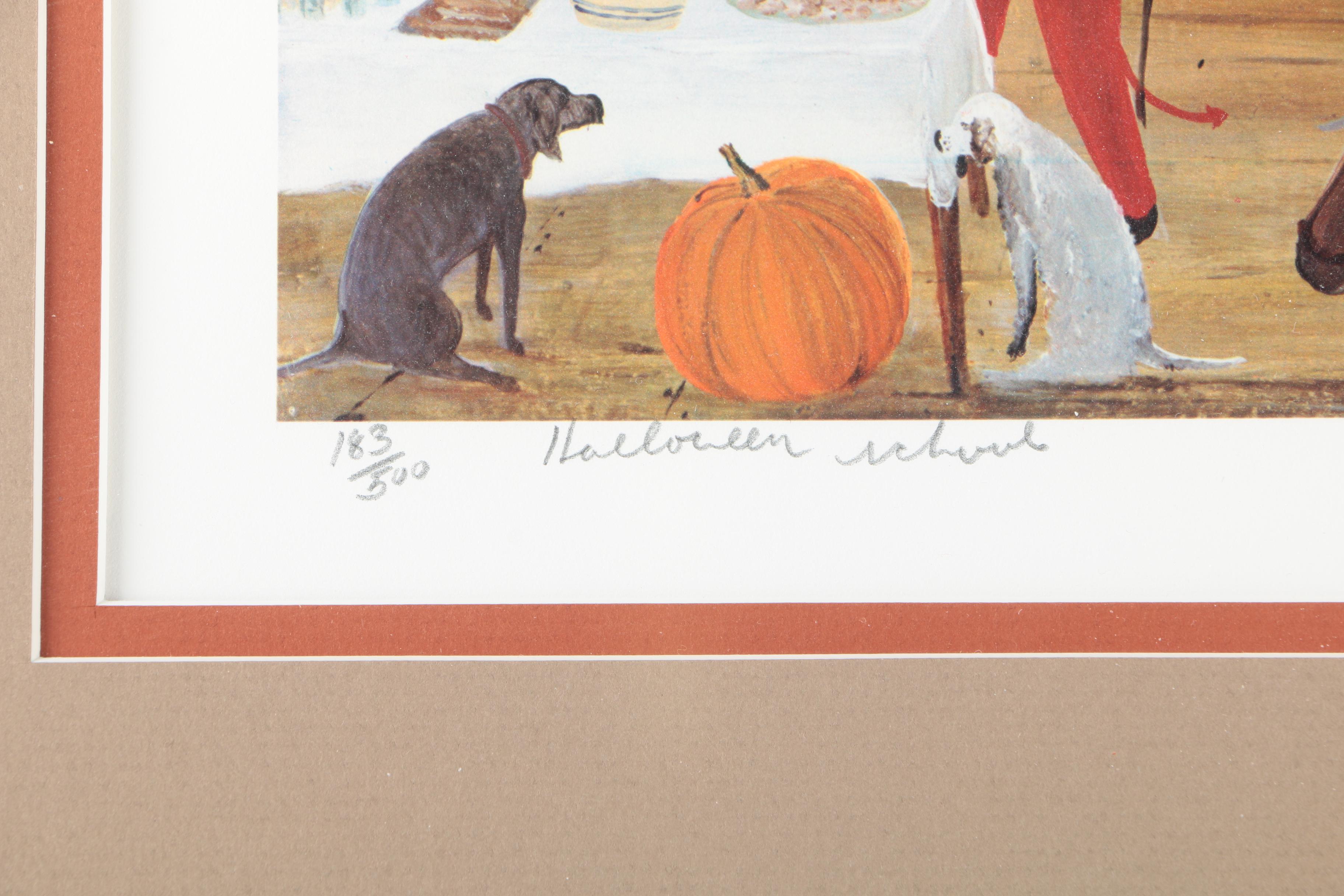 Will Moses Limited Edition Giclee on Paper "Halloween School"