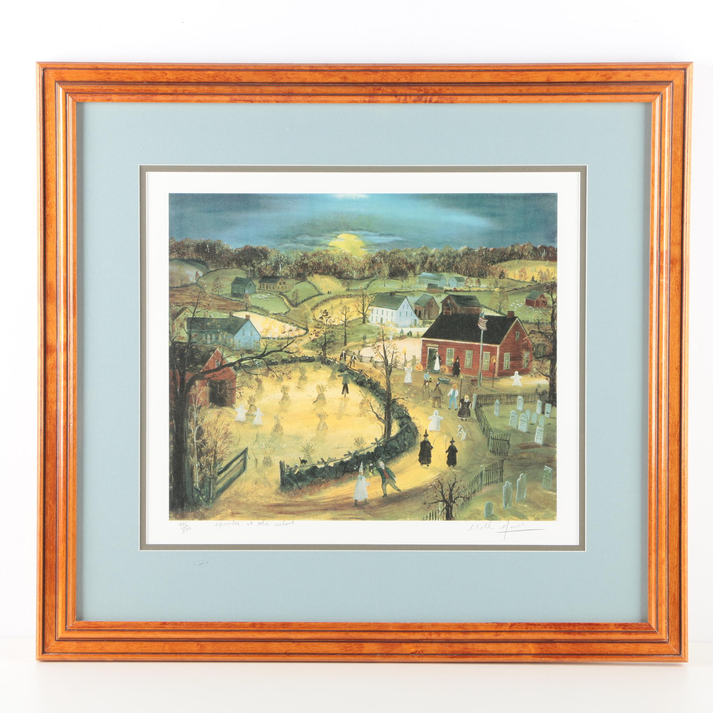 Will Moses Limited Edition Giclee on Paper "Spooks at the School"