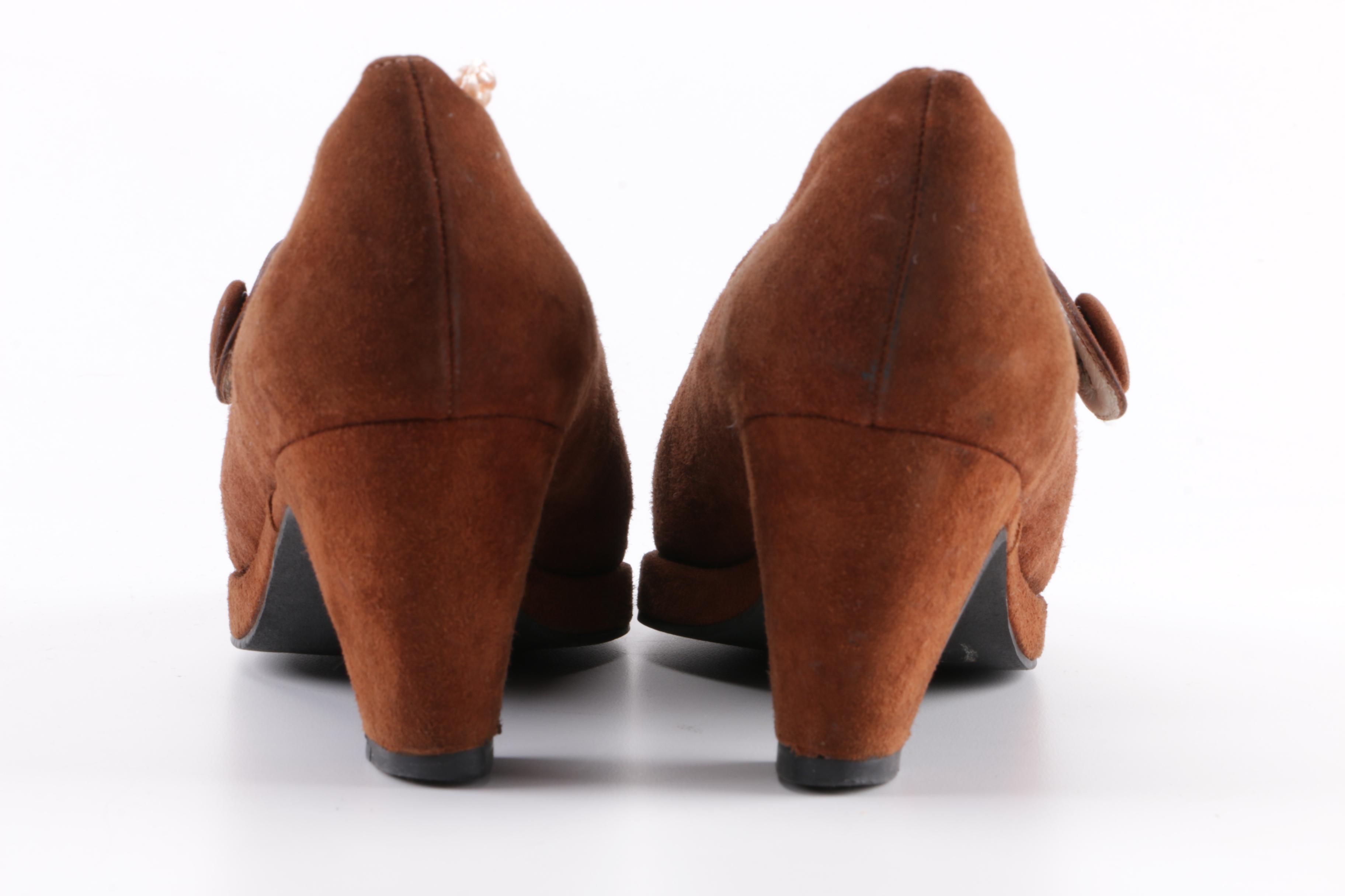 Robert Clergerie Suede Heeled Loafers