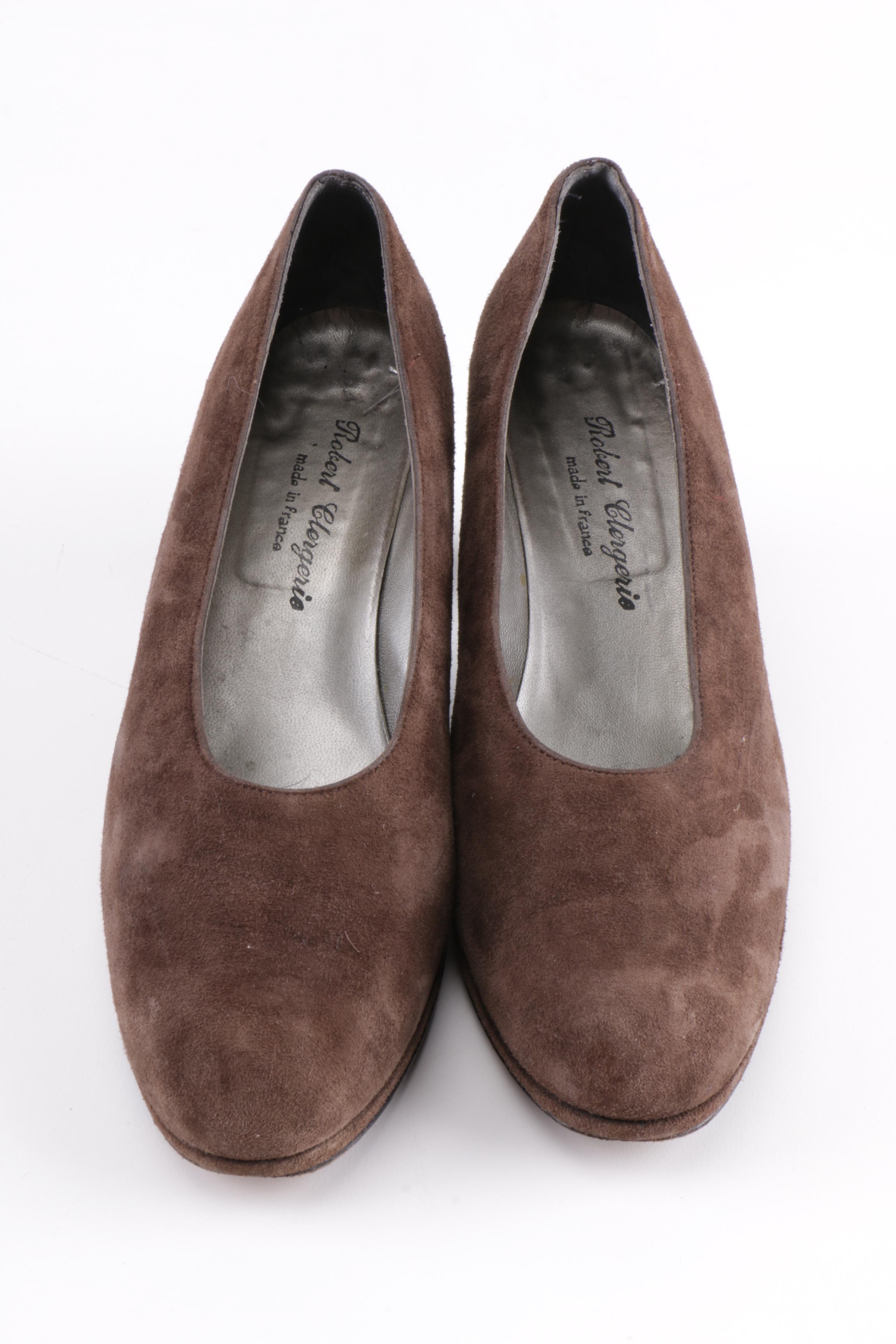 Robert Clergerie Suede Heeled Loafers