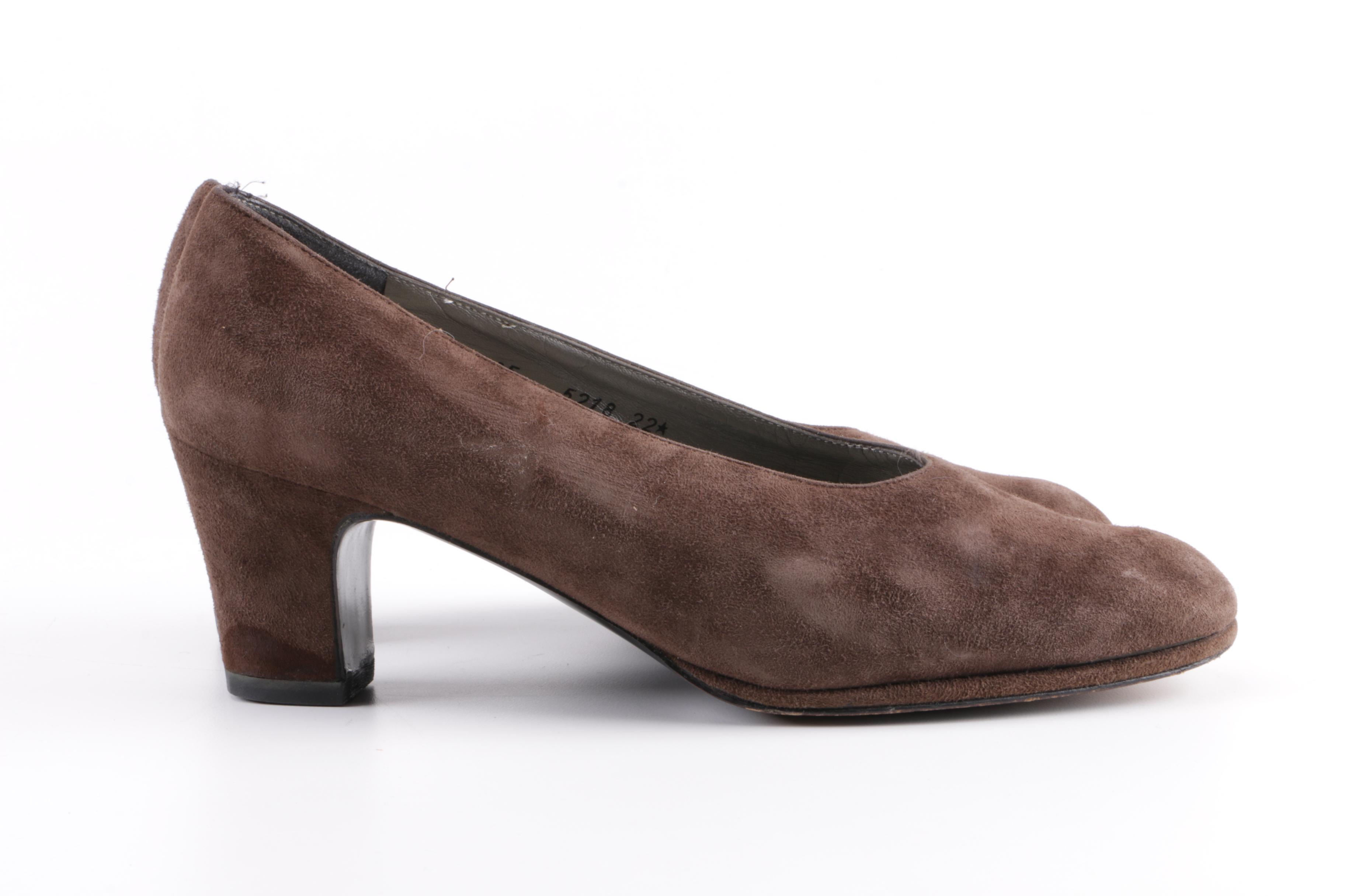 Robert Clergerie Suede Heeled Loafers
